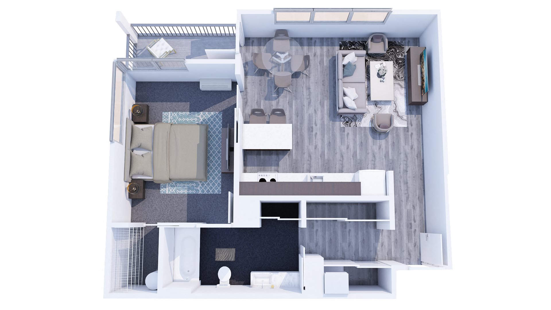 Range Apartments 1x1 F Floor Plan Range Apartments 1x1 F Floor Plan